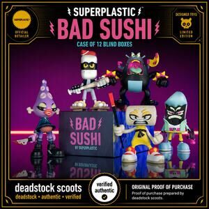 Superplastic BAD SUSHI Full Case 12 Blind Boxes Sealed Vinyl Figures
